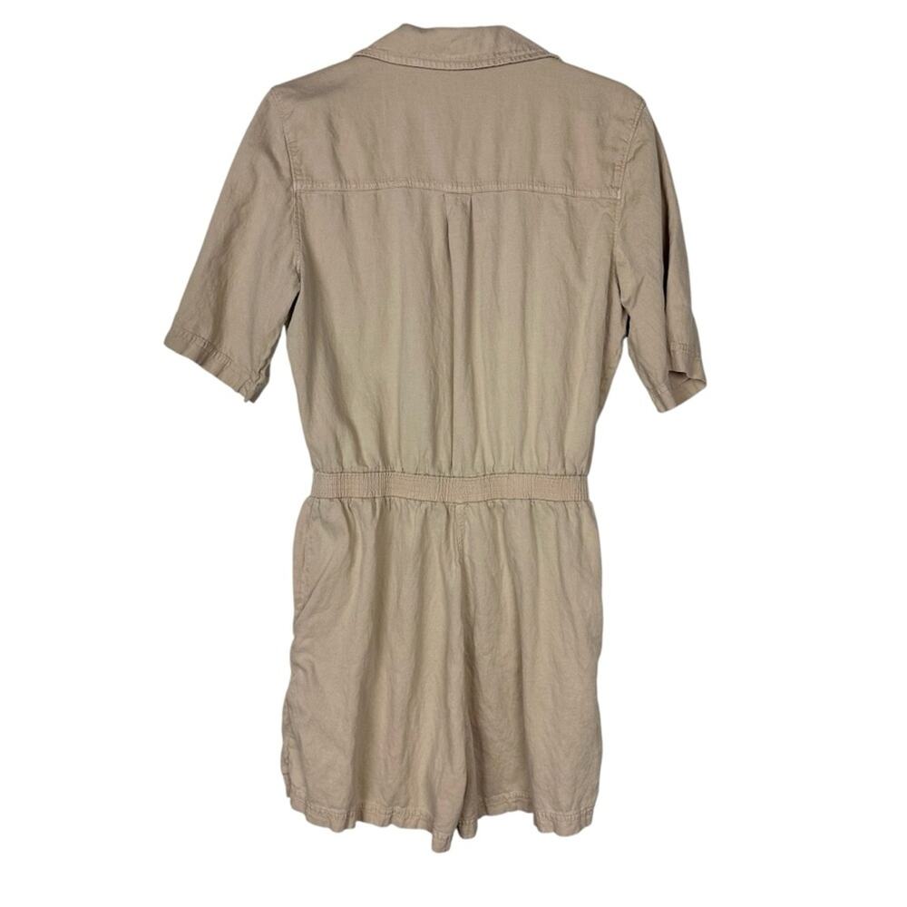 Faherty Arlie Beige Romper Shorts Size Medium - Picture 8 of 11
